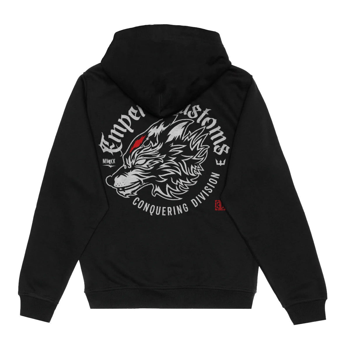 CONQUERINGDIV_ALPHAINSTINCT_HOODIEBACK (WOLF-HEAD)