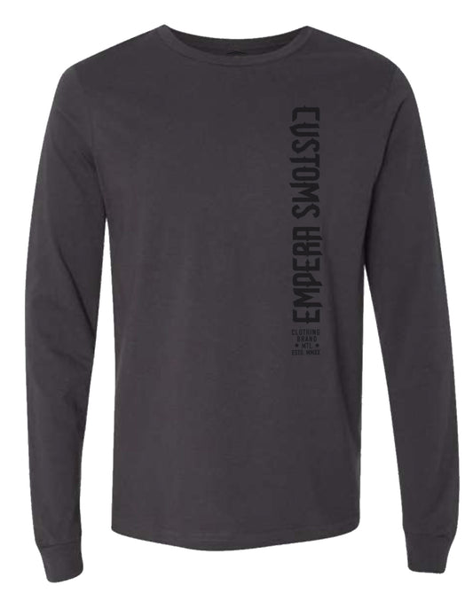 Ride Above All LongTee Charcoal Front